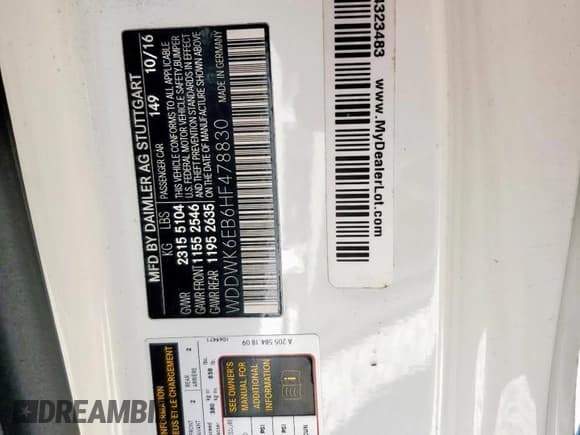 ✅ 2017 Mercedes-Benz C 43 AMG • VIN: WDDWK6EB6HF478830 • Лот: 65888155. Опубликован ранее на Copart с пробегом 91 131 миль. Бесплатный доступ к архиву аукционных продаж из США и подробный отчёт об истории автомобиля на DreamBid. Изображение 12.