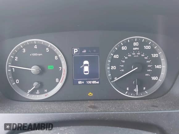 2015 Hyundai Sonata SE z VIN 5NPE24AF5FH065030, wystawiony jako IAAI lot #43596934 z przebiegiem 108 165 mil mil oraz . Historia ofert i sprzedaży dostępna na DreamBid. Obrazek 7.