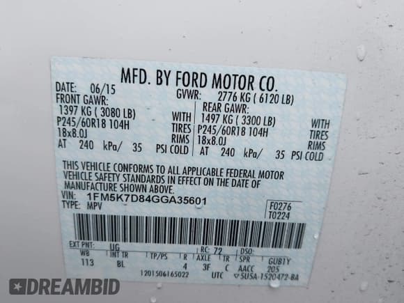 ✅ 2016 Ford Explorer XLT • VIN: 1FM5K7D84GGA35601 • Lot: 42066641. Wystawiony na IAAI z przebiegiem 59 054 mil. Bezpłatny archiwum sprzedaży aukcyjnych z USA i szczegółowy raport historii pojazdu na DreamBid. Zdjęcie 9.