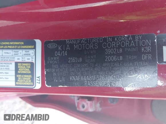 ✅ 2015 Kia Forte EX • VIN: KNAFX4A81F5267061 • Лот: 43449293. Опубликован ранее на IAAI с пробегом 94 597 миль. Бесплатный доступ к архиву аукционных продаж из США и подробный отчёт об истории автомобиля на DreamBid. Изображение 9.