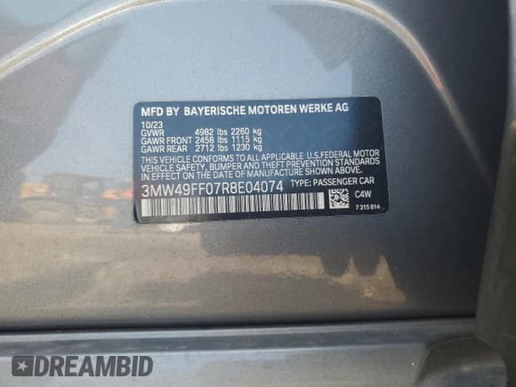 ✅ 2024 BMW 3 Series M340i xDrive • VIN: 3MW49FF07R8E04074 • Lot: 64694255. Wystawiony na Copart z przebiegiem Nie podano. Bezpłatny archiwum sprzedaży aukcyjnych z USA i szczegółowy raport historii pojazdu na DreamBid. Zdjęcie 12.