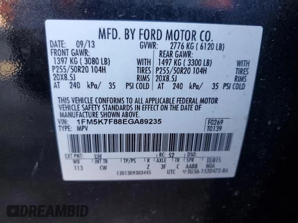 ✅ 2014 Ford Explorer Limited • VIN: 1FM5K7F88EGA89235 • Lot: 84942655. Wystawiony na Copart z przebiegiem 149 488 mil. Bezpłatny archiwum sprzedaży aukcyjnych z USA i szczegółowy raport historii pojazdu na DreamBid. Zdjęcie 13.