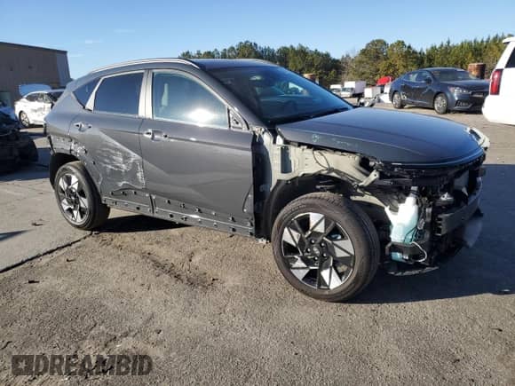 2024 Hyundai Kona SEL with VIN KM8HB3AB6RU059053, listed as a Copart auction lot 88713725 with 17,313 mi miles and Salvage title. Bid and sale history available at DreamBid. Image 4.