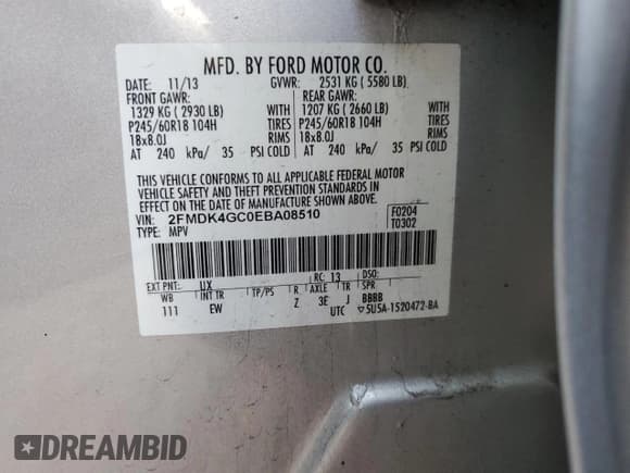 ✅ 2014 Ford Edge SE • VIN: 2FMDK4GC0EBA08510 • Lot: 90777805. Wystawiony na Copart z przebiegiem Nie podano. Bezpłatny archiwum sprzedaży aukcyjnych z USA i szczegółowy raport historii pojazdu na DreamBid. Zdjęcie 13.