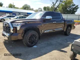 ✅ 2024 Toyota Tundra 1794 Edition • VIN: 5TFMA5DB7RX201356 • Lot: 81678665. Listed on Copart with 27,182 mi. Free auction sales archive from the USA and detailed vehicle history report at DreamBid. Image 1.