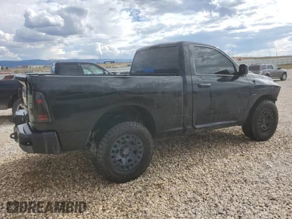 2017 Ram 1500 Tradesman with VIN 3C6JR7AT5HG641090, listed as a Copart auction lot 66348694 with 100,711 mi miles and Salvage title. Bid and sale history available at DreamBid. Image 3.