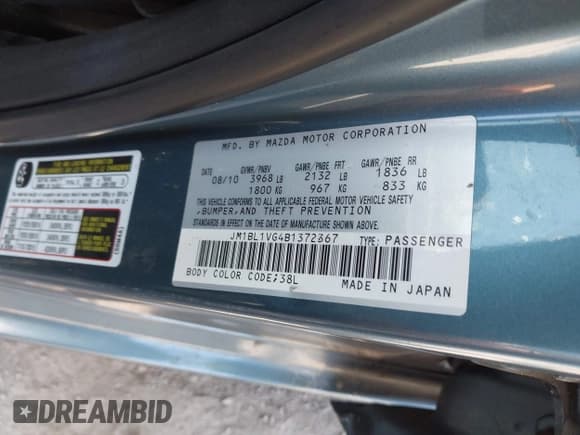 ✅ 2011 Mazda 3 i Touring • VIN: JM1BL1VG4B1372367 • Лот: 42628775. Опубликован ранее на IAAI с пробегом 138 511 миль. Бесплатный доступ к архиву аукционных продаж из США и подробный отчёт об истории автомобиля на DreamBid. Изображение 9.