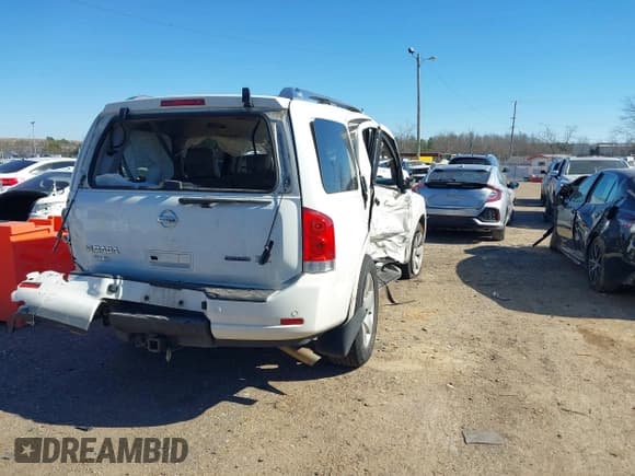✅ 2012 Nissan Armada SL • VIN: 5N1BA0ND5CN620332 • Лот: 41655300. Опубликован ранее на IAAI с пробегом Не указан. Бесплатный доступ к архиву аукционных продаж из США и подробный отчёт об истории автомобиля на DreamBid. Изображение 4.