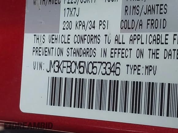 ✅ 2022 Mazda CX-5 S Preferred • VIN: JM3KFBCM5N0573346 • Lot: 43732540. Listed on IAAI with 48,112 mi. Free auction sales archive from the USA and detailed vehicle history report at DreamBid. Image 9.