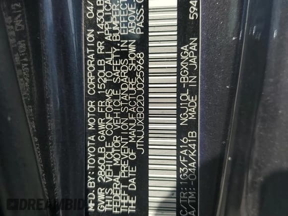 ✅ 2013 Scion iQ • VIN: JTNJJXB02DJ025968 • Lot: 57145365. Listed on Copart with 189,990 mi. Free auction sales archive from the USA and detailed vehicle history report at DreamBid. Image 12.