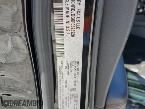 ✅ 2023 Dodge Durango GT Plus • VIN: 1C4RDJDG6PC693920 • Lot: 64826685. Listed on Copart with 20,274 mi. Free auction sales archive from the USA and detailed vehicle history report at DreamBid. Image 13.