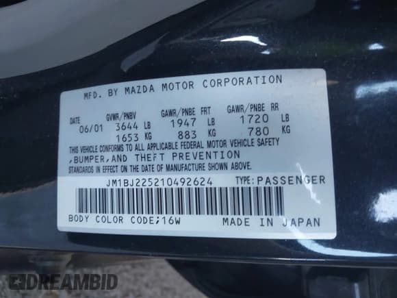 ✅ 2001 Mazda Protege LX • VIN: JM1BJ225210492624 • Lot: 43017930. Wystawiony na IAAI z przebiegiem 111 844 mil. Bezpłatny archiwum sprzedaży aukcyjnych z USA i szczegółowy raport historii pojazdu na DreamBid. Zdjęcie 9.