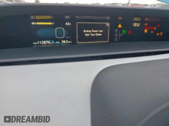 ✅ 2019 Toyota Prius Premium • VIN: JTDKARFP4K3105463 • Lot: 94801345. Listed on Copart with 112,870 mi. Free auction sales archive from the USA and detailed vehicle history report at DreamBid. Image 9.