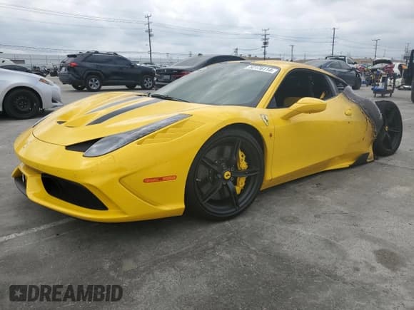 ✅ 2015 Ferrari 458 Italia Speciale • VIN: ZFF75VFA5F0211945 • Lot: 52176114. Listed on Copart with Not provided. Free auction sales archive from the USA and detailed vehicle history report at DreamBid. Image 1.