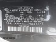 ✅ 2015 Kia Optima LX • VIN: 5XXGM4A70FG518087 • Lot: 43857571. Listed on IAAI with 166,641 mi. Free auction sales archive from the USA and detailed vehicle history report at DreamBid. Image 9.