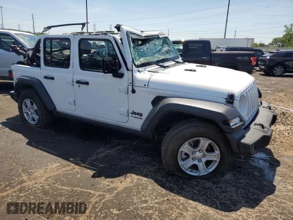 ✅ 2022 Jeep Wrangler Unlimited Sport S • VIN: 1C4HJXDG6NW195431 • Lot: 65503225. Listed on Copart with 7,588 mi. Free auction sales archive from the USA and detailed vehicle history report at DreamBid. Image 4.