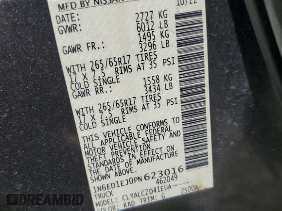 ✅ 2023 Nissan Frontier SV • VIN: 1N6ED1EJ0PN623016 • Lot: 57919245. Wystawiony na Copart z przebiegiem 33 317 mil. Bezpłatny archiwum sprzedaży aukcyjnych z USA i szczegółowy raport historii pojazdu na DreamBid. Zdjęcie 12.