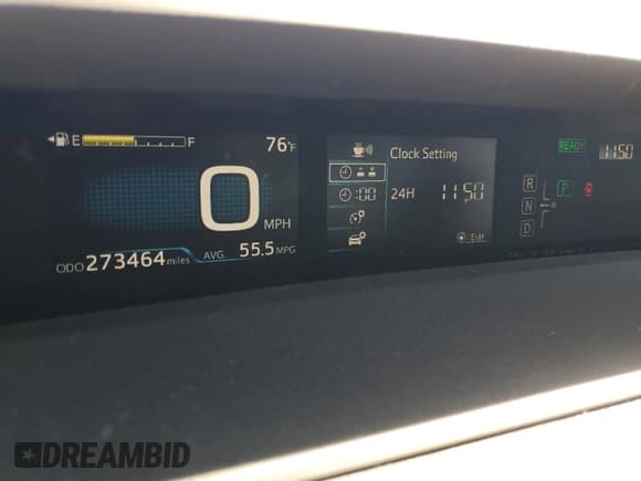 ✅ 2016 Toyota Prius Two Eco • VIN: JTDKARFU0G3513732 • Lot: 87115715. Listed on Copart with 273,464 mi. Free auction sales archive from the USA and detailed vehicle history report at DreamBid. Image 9.