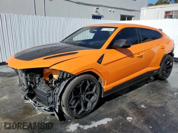 ✅ 2023 Lamborghini Urus Performante • VIN: ZPBUC3ZL7PLA26958 • Lot: 47774945. Listed on Copart with 9,787 mi. Free auction sales archive from the USA and detailed vehicle history report at DreamBid. Image 1.
