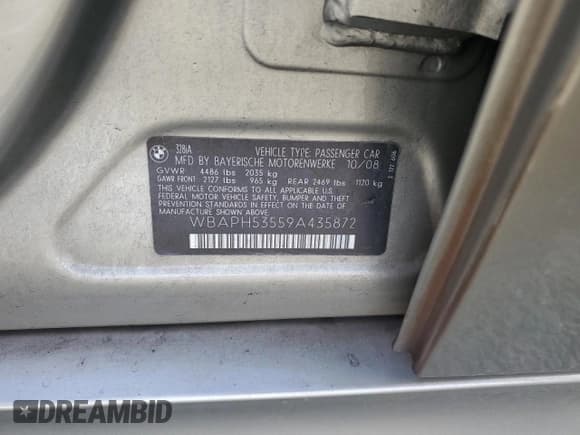 ✅ 2009 BMW 3 Series 328i • VIN: WBAPH53559A435872 • Lot: 91357385. Wystawiony na Copart z przebiegiem 126 482 mil. Bezpłatny archiwum sprzedaży aukcyjnych z USA i szczegółowy raport historii pojazdu na DreamBid. Zdjęcie 12.