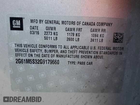 ✅ 2016 Cadillac XTS Luxury Collection • VIN: 2G61M5S32G9179660 • Lot: 56625595. Wystawiony na Copart z przebiegiem 153 842 mil. Bezpłatny archiwum sprzedaży aukcyjnych z USA i szczegółowy raport historii pojazdu na DreamBid. Zdjęcie 12.