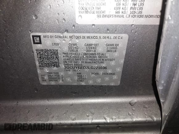 ✅ 2020 Chevrolet Silverado 1500 RST • VIN: 3GCUYEED2LG221036 • Lot: 42337591. Wystawiony na IAAI z przebiegiem 97 512 mil. Bezpłatny archiwum sprzedaży aukcyjnych z USA i szczegółowy raport historii pojazdu na DreamBid. Zdjęcie 9.