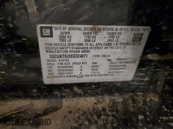 ✅ 2014 Chevrolet Silverado 1500 High Country • VIN: 3GCUKTEJ5EG324871 • Лот: 55596115. Опубликован ранее на Copart с пробегом 172 001 миль. Бесплатный доступ к архиву аукционных продаж из США и подробный отчёт об истории автомобиля на DreamBid. Изображение 12.