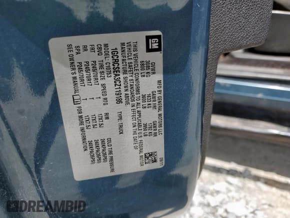 ✅ 2012 Chevrolet Silverado 1500 LT • VIN: 1GCRCSEA3CZ119186 • Lot: 61664055. Listed on Copart with 146,654 mi. Free auction sales archive from the USA and detailed vehicle history report at DreamBid. Image 12.