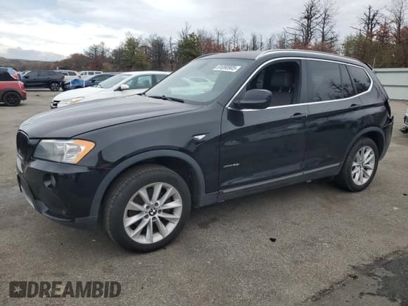 ✅ 2013 BMW X3 xDrive28i • VIN: 5UXWX9C55D0A10872 • Lot: 91090905. Listed on Copart with 177,700 mi. Free auction sales archive from the USA and detailed vehicle history report at DreamBid. Image 1.