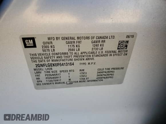 2015 Chevrolet Equinox LT with VIN 2GNFLGEK6F6413164, listed as a Copart auction lot 91178865 with 132,577 mi miles and Clean title. Bid and sale history available at DreamBid. Image 13.