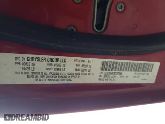 2011 Dodge Caliber Mainstreet with VIN 1B3CB3HA1BD157698, listed as a Copart auction lot 65272774 with 143,803 mi miles and Clean title. Bid and sale history available at DreamBid. Image 12.