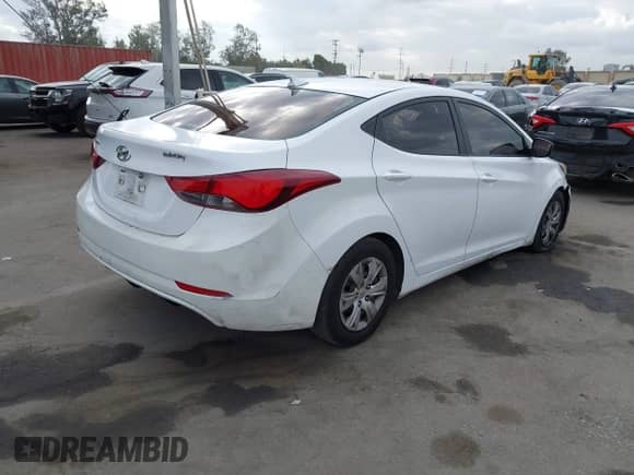 2016 Hyundai Elantra SE with VIN 5NPDH4AE2GH687829, listed as a IAAI auction lot 43431605 with 213,173 mi miles and . Bid and sale history available at DreamBid. Image 4.