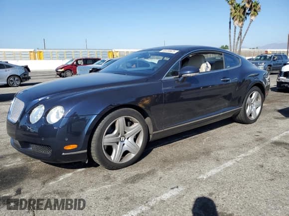 ✅ 2005 Bentley Continental GT GT • VIN: SCBCR63WX5C028953 • Lot: 85330625. Listed on Copart with 75,195 mi. Free auction sales archive from the USA and detailed vehicle history report at DreamBid. Image 1.