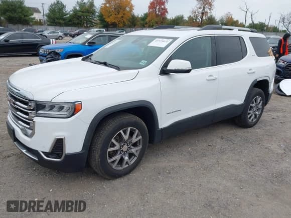 ✅ 2021 GMC Acadia SLT • VIN: 1GKKNMLSXMZ105679 • Lot: 43573872. Wystawiony na IAAI z przebiegiem 94 828 mil. Bezpłatny archiwum sprzedaży aukcyjnych z USA i szczegółowy raport historii pojazdu na DreamBid. Zdjęcie 2.