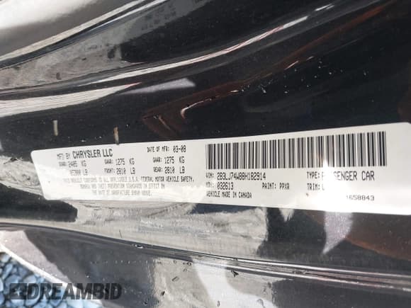 ✅ 2008 Dodge Challenger SRT-8 • VIN: 2B3LJ74W88H182914 • Lot: 43649842. Listed on IAAI with 216,038 mi. Free auction sales archive from the USA and detailed vehicle history report at DreamBid. Image 9.