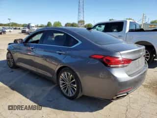 2015 Hyundai Genesis 3.8L z VIN KMHGN4JE9FU059398, wystawiony jako Copart lot #69996594 z przebiegiem 129 245 mil mil oraz Szkoda całkowita • Salvage title. Historia ofert i sprzedaży dostępna na DreamBid. Obrazek 2.