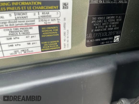 ✅ 2020 Land Rover Defender SE • VIN: SALEP7EU3L2017169 • Lot: 73467514. Wystawiony na Copart z przebiegiem 71 170 mil. Bezpłatny archiwum sprzedaży aukcyjnych z USA i szczegółowy raport historii pojazdu na DreamBid. Zdjęcie 10.