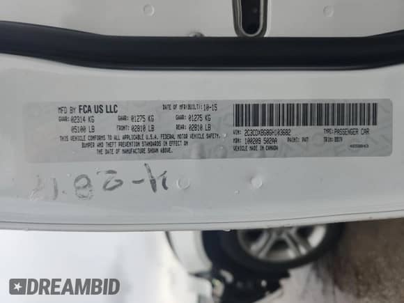 2016 Dodge Charger SE с VIN 2C3CDXBG8GH103682, выставлен на аукционе Copart как лот 89450085 с пробегом 112 968 миль миль и Списание • Salvage title. История ставок и продаж доступна на DreamBid. Изображение 12.