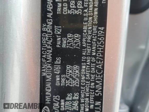 ✅ 2023 Hyundai Tucson Limited • VIN: 5NMJECAE7PH256194 • Lot: 63504424. Wystawiony na Copart z przebiegiem 11 344 mil. Bezpłatny archiwum sprzedaży aukcyjnych z USA i szczegółowy raport historii pojazdu na DreamBid. Zdjęcie 14.