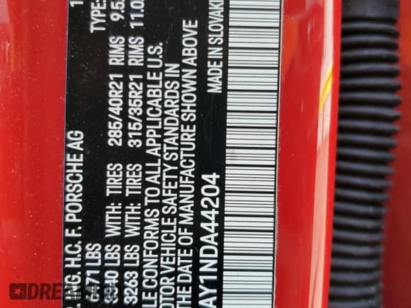 ✅ 2022 Porsche Cayenne Turbo • VIN: WP1AF2AY1NDA44204 • Lot: 60110445. Wystawiony na Copart z przebiegiem 31 087 mil. Bezpłatny archiwum sprzedaży aukcyjnych z USA i szczegółowy raport historii pojazdu na DreamBid. Zdjęcie 12.