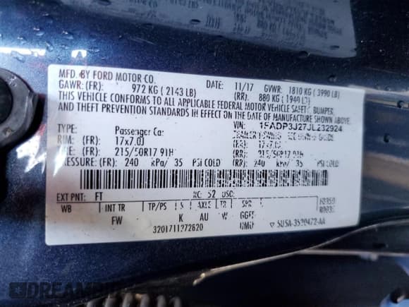 ✅ 2018 Ford Focus Titanium • VIN: 1FADP3J27JL232924 • Lot: 54329585. Wystawiony na Copart z przebiegiem 145 455 mil. Bezpłatny archiwum sprzedaży aukcyjnych z USA i szczegółowy raport historii pojazdu na DreamBid. Zdjęcie 12.