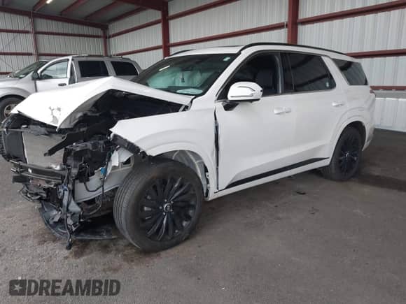 2024 Hyundai Palisade Calligraphy with VIN KM8R7DGEXRU707572, listed as a IAAI auction lot 43087035 with 15,527 mi miles and . Bid and sale history available at DreamBid. Image 17.