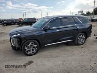 2022 Hyundai Palisade Calligraphy z VIN KM8R74HE5NU456002, wystawiony jako Copart lot #82127605 z przebiegiem 73 046 mil mil oraz Szkoda całkowita • Salvage title. Historia ofert i sprzedaży dostępna na DreamBid. Obrazek 1.