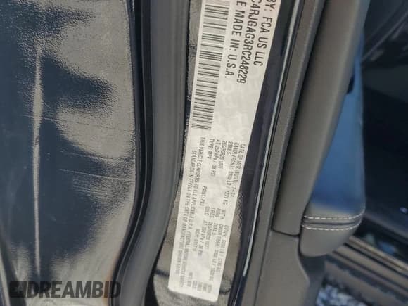 ✅ 2024 Jeep Grand Cherokee Laredo X • VIN: 1C4RJGAG3RC248229 • Lot: 66328455. Listed on Copart with 17,074 mi. Free auction sales archive from the USA and detailed vehicle history report at DreamBid. Image 13.