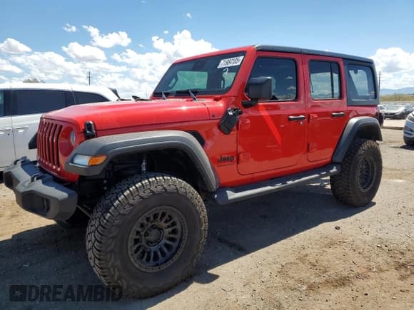 ✅ 2024 Jeep Wrangler Sport S • VIN: 1C4PJXDN5RW103967 • Lot: 71984105. Wystawiony na Copart z przebiegiem 3 056 mil. Bezpłatny archiwum sprzedaży aukcyjnych z USA i szczegółowy raport historii pojazdu na DreamBid. Zdjęcie 1.