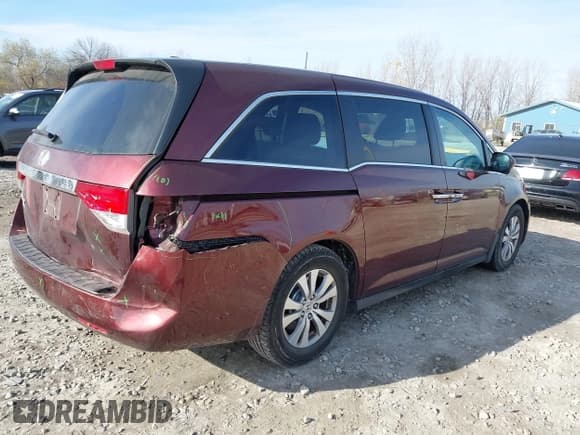 ✅ 2016 Honda Odyssey EX-L • VIN: 5FNRL5H67GB083846 • Lot: 43668226. Listed on IAAI with 93,212 mi. Free auction sales archive from the USA and detailed vehicle history report at DreamBid. Image 4.