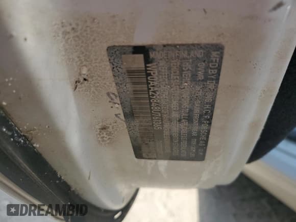 ✅ 2008 Porsche 718 Cayman • VIN: WP0AA29848U761365 • Лот: 74031084. Опубликован ранее на Copart с пробегом Не указан. Бесплатный доступ к архиву аукционных продаж из США и подробный отчёт об истории автомобиля на DreamBid. Изображение 13.