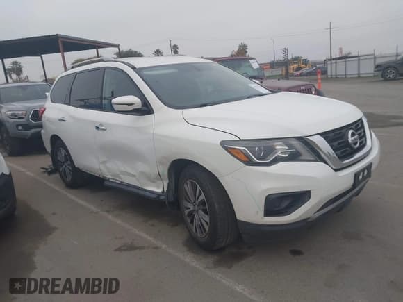 ✅ 2018 Nissan Pathfinder S • VIN: 5N1DR2MN0JC667283 • Lot: 43871847. Listed on IAAI with 117,032 mi. Free auction sales archive from the USA and detailed vehicle history report at DreamBid. Image 1.