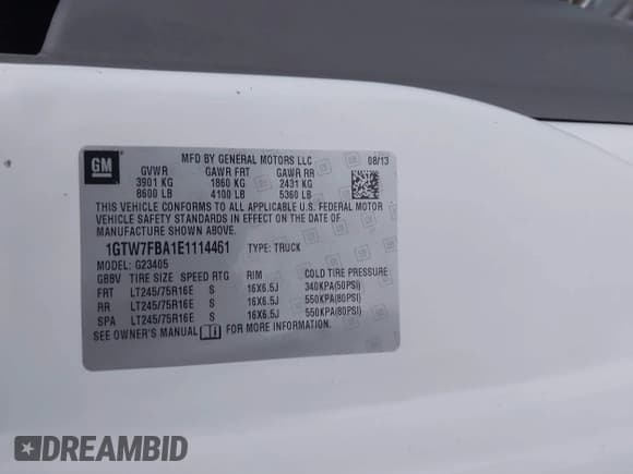 ✅ 2014 GMC Savana • VIN: 1GTW7FBA1E1114461 • Lot: 43863484. Wystawiony na IAAI z przebiegiem 206 578 mil. Bezpłatny archiwum sprzedaży aukcyjnych z USA i szczegółowy raport historii pojazdu na DreamBid. Zdjęcie 9.