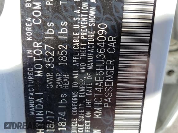 ✅ 2017 Hyundai Accent SE • VIN: KMHCT4AE6HU364090 • Лот: 68260863. Опубликован ранее на Copart с пробегом 73 865 миль. Бесплатный доступ к архиву аукционных продаж из США и подробный отчёт об истории автомобиля на DreamBid. Изображение 12.